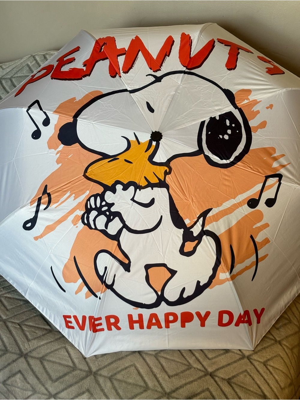 Peanuts Snoopy White & Orange Umbrella - Ever Happy Day by Peanuts